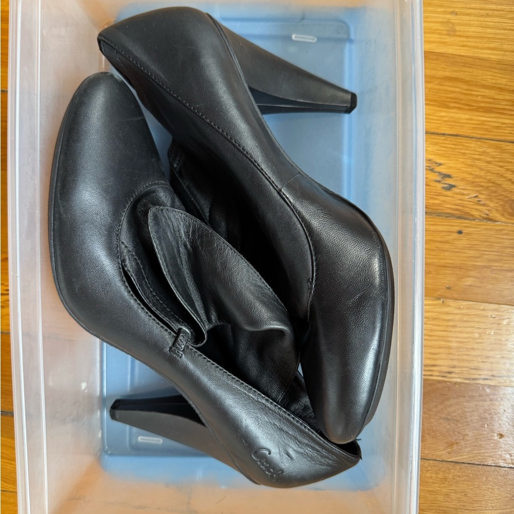 Coach Black Women's Heels.  Unique style and rare find.  Almost new condition.
